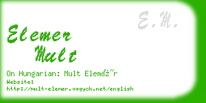 elemer mult business card